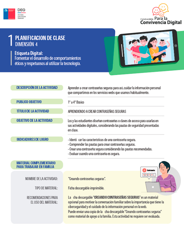 Planificación de clase dimensión 4